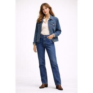 70/80s Vintage Levi’s Made in USA Orange Tab Jeans Women’s 16 Straight Cut Denim